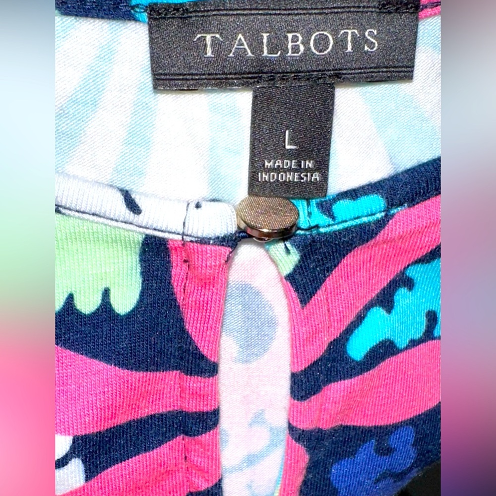 Talbots Sleeveless Maxi Dress Large Multicolor Paisley Floral Print - Picture 8 of 8